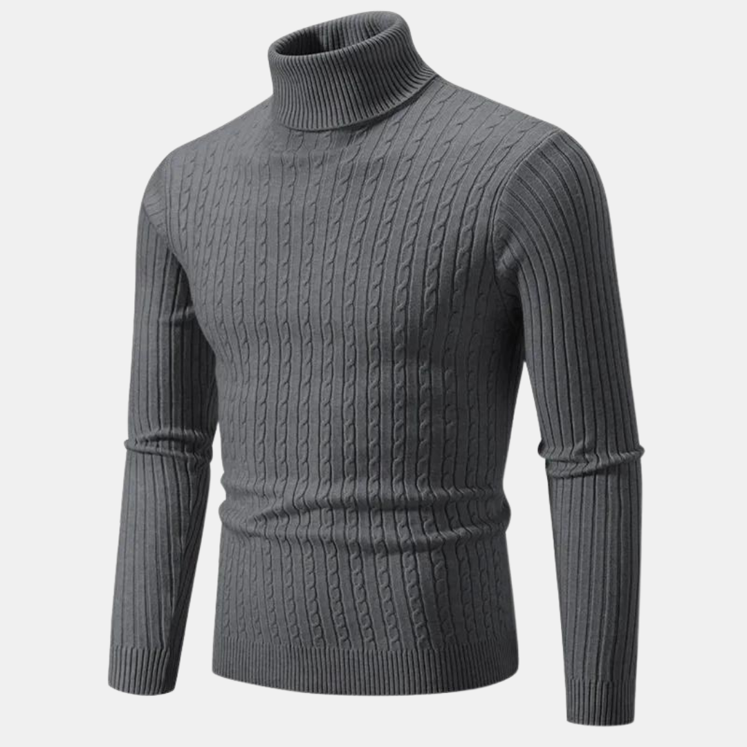 Levoire | Pull À Col Roulé Confortable Gris foncé
