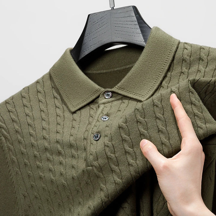 Levoire | Polo En Tricot Pour Hommes Avec Élégance Vert