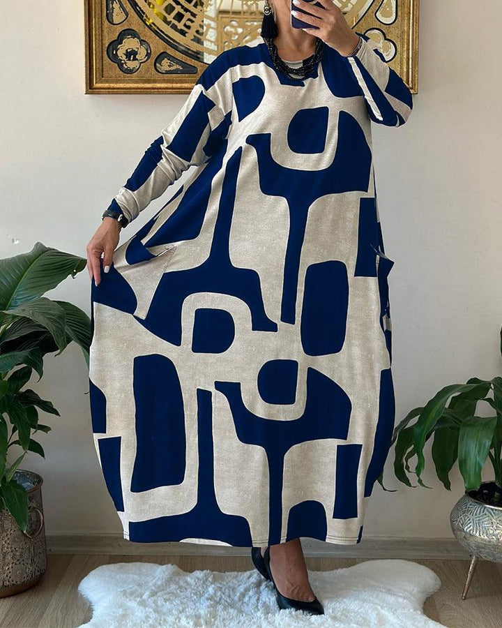 Levoire | Robe À Manches Longues Avec Imprimé Moderne