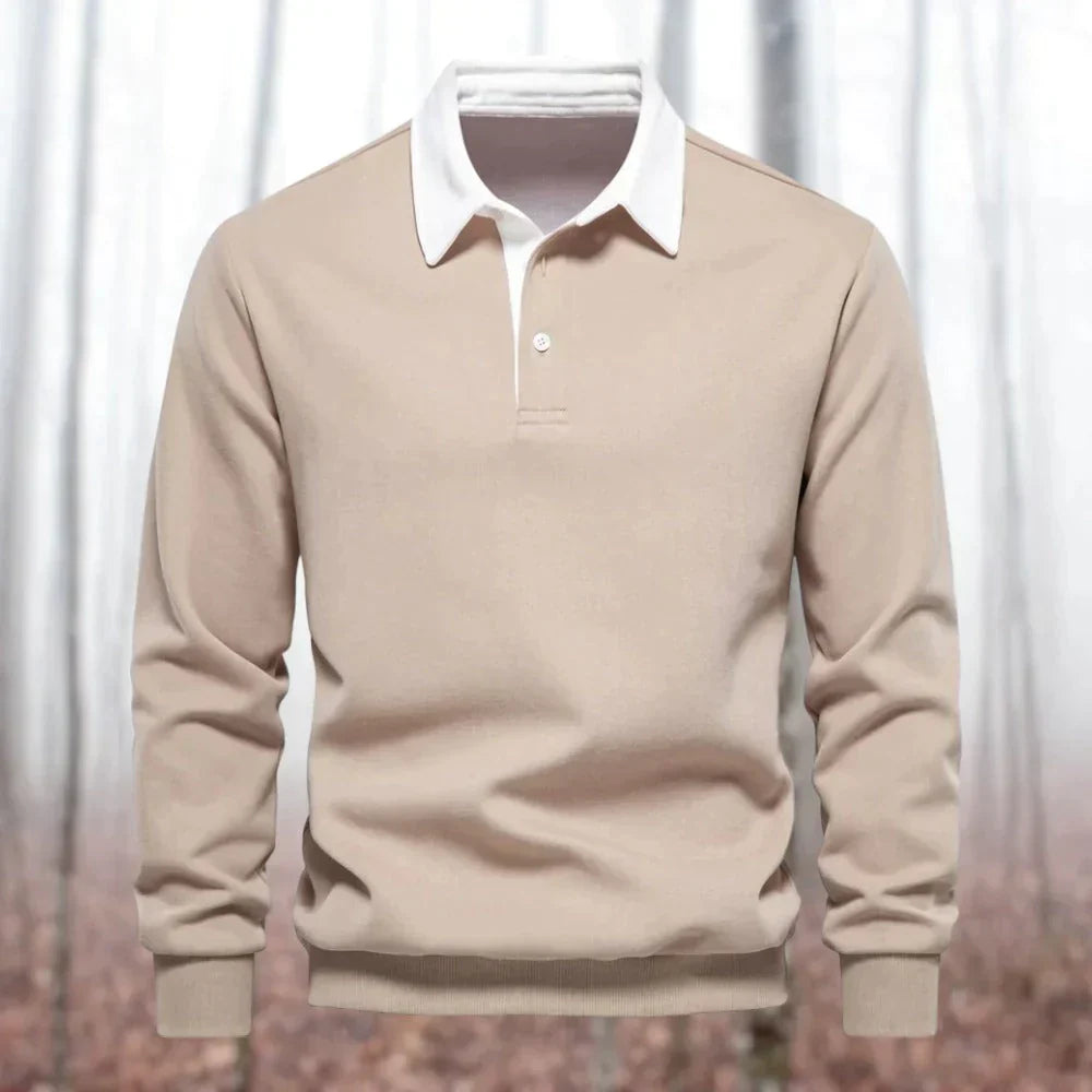 Levoire | Polo Shirt Avec Manches Longues FR Hommes Chic Beige