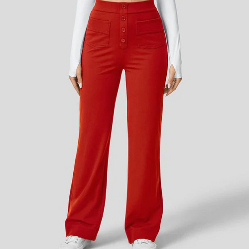 Levoire | Femmes Pantalon Décontracté Taille Haute Et Jambes Droites Tendance Pour Femmes