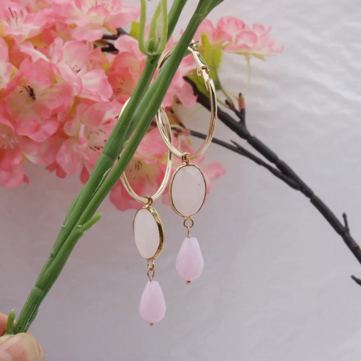 Levoire | Boucles D'Oreilles En Or Avec Des Pierres Colorées Or Rosa