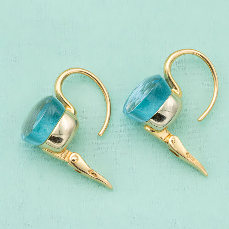 Levoire | Boucles D'Oreilles Goutte De Déclaration Bleues