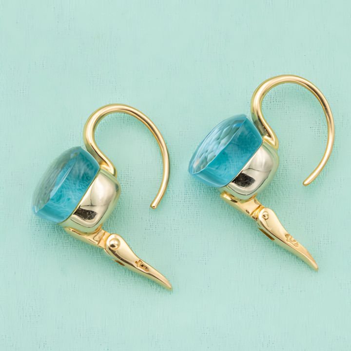 Levoire | Boucles D'Oreilles Goutte De Déclaration Bleues