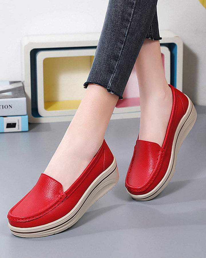 Levoire | Chaussures Au Style Britannique Sur Une Plateforme Rot