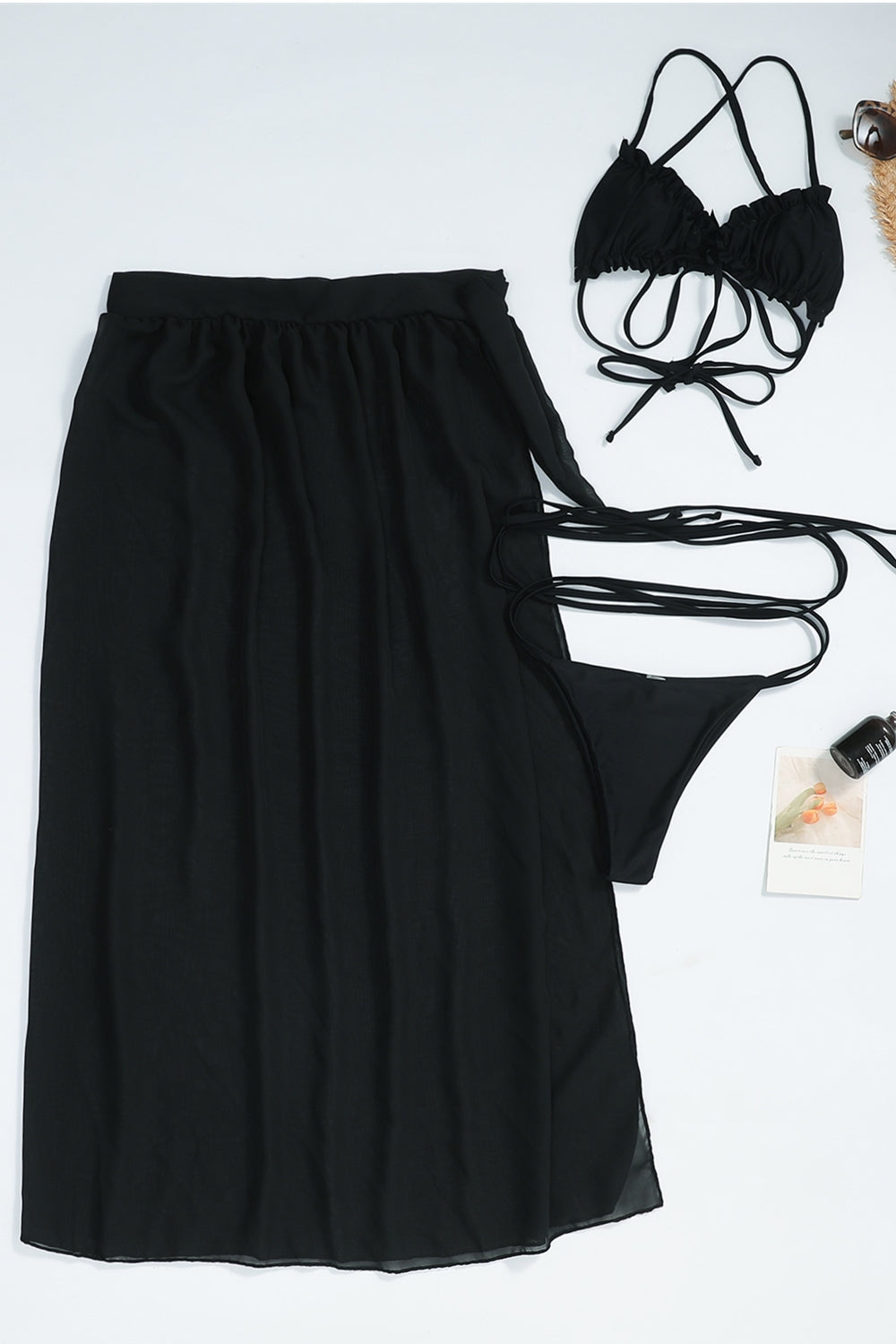 Levoire | Robe de bikini à trois pièces en chiffon pour femmes
