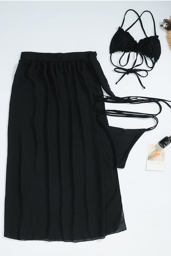 Levoire | Robe de bikini à trois pièces en chiffon pour femmes