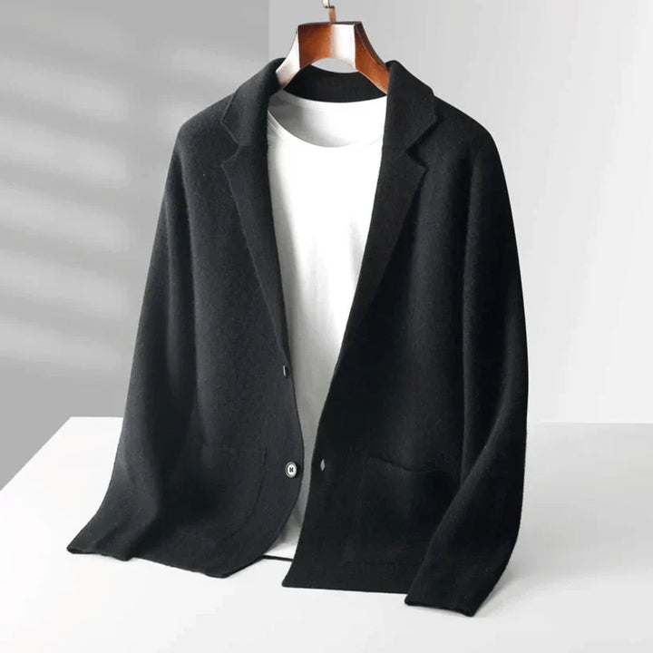 Levoire | Veste En Laine Douce Pour Hommes Noir