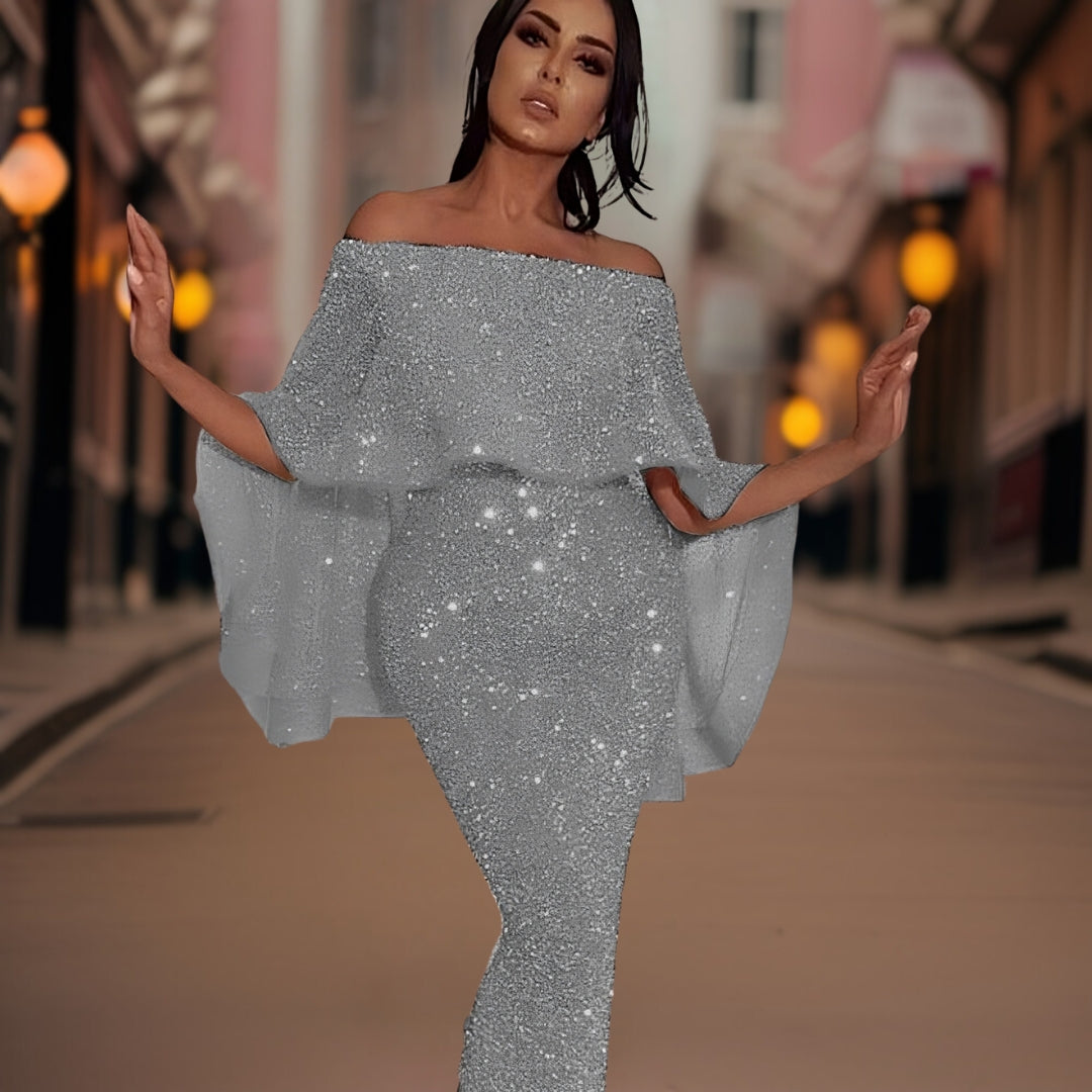 Levoire | Robe De Soirée De Haute Qualité Gris Argent