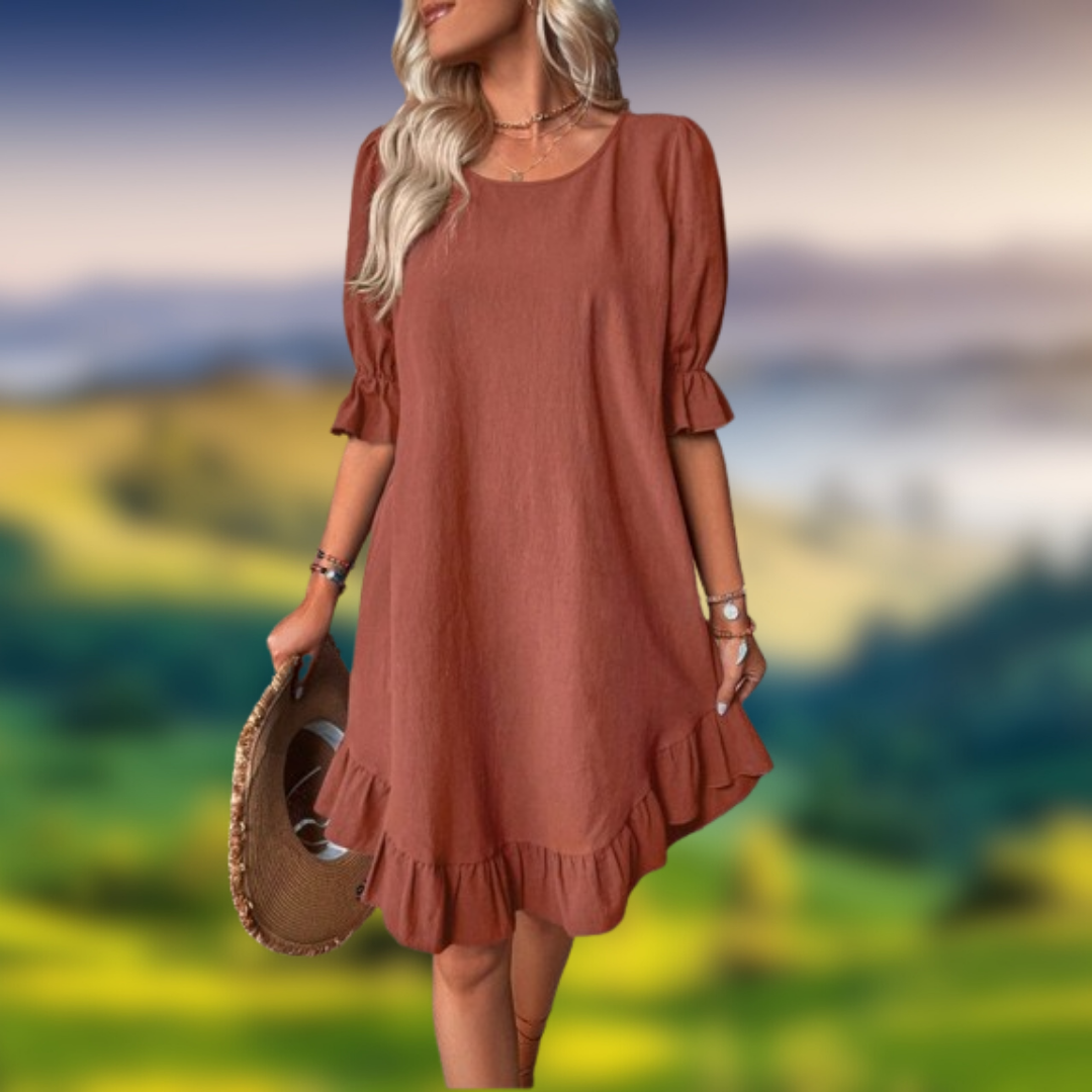 Levoire | Robe élégante d'été Rosso Aranciato