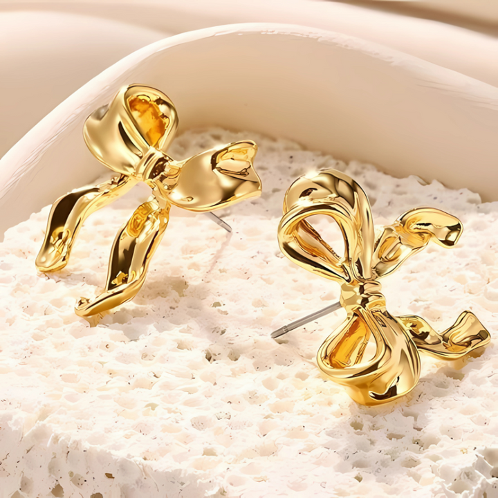 Levoire | Boucles D'Oreilles En Ruban Doré