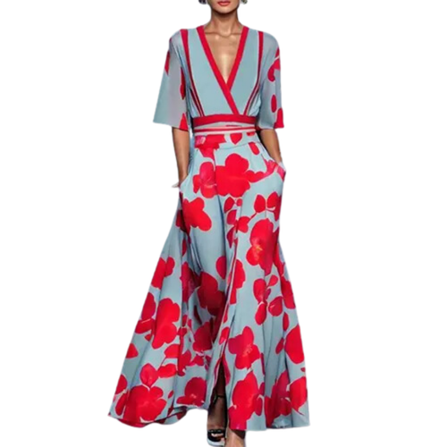 Levoire | Robe longue à décolleté en V pour femmes