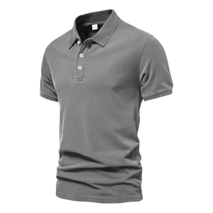 Levoire | Polo Manches Courtes Hommes Chic Gris