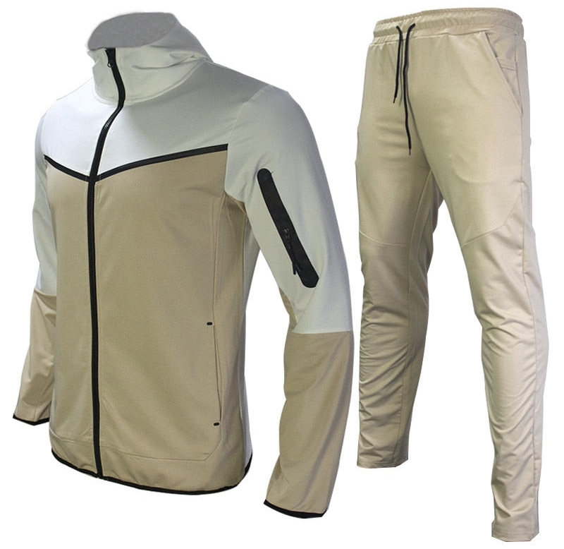 Levoire | Ensemble de sport pour hommes Look sportif et tendance Beige