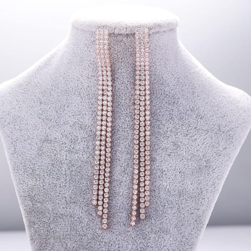 Levoire | Boucles D'Oreilles Pailletées Suspendues Élégantes