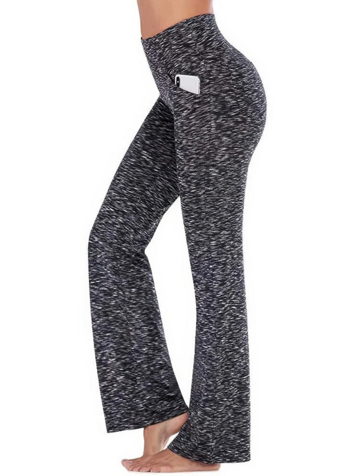 Levoire | Pantalon Femme Élégant Taille Haute Pantalon Pour Femmes Mélangé-Gris