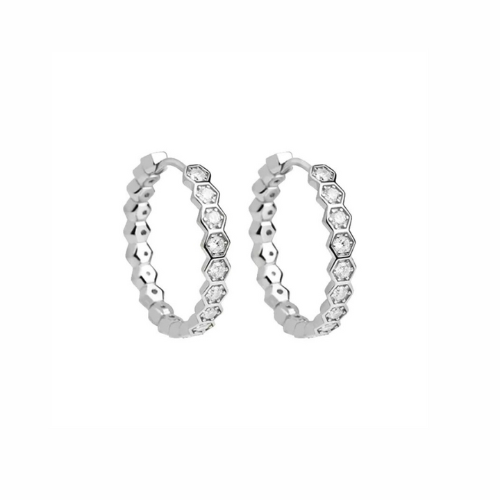 Levoire | Élégant Boucles D'Oreilles Hexagonales Or Argent Styles 1