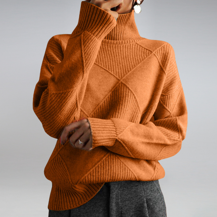 Levoire | Pull En Cachemire Doux À Col Roulé Orange
