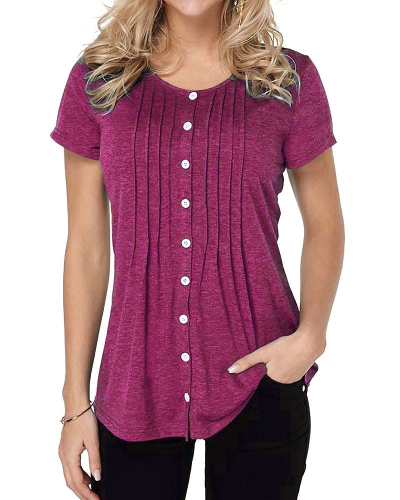 Levoire | Napit, Pyöreä Pääntie Ja Lyhyet Hihat Bordeauxpunainen