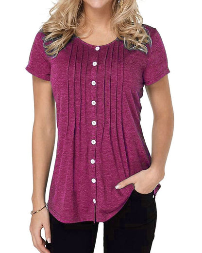 Levoire | Napit, Pyöreä Pääntie Ja Lyhyet Hihat Bordeauxpunainen