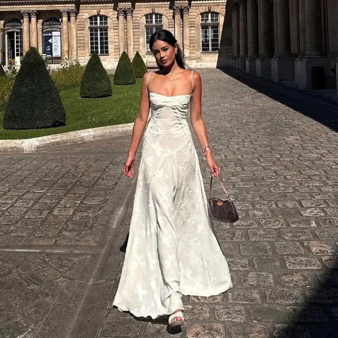 Levoire | Robe longue sans bretelles pour femmes - Blanc Blanc XS