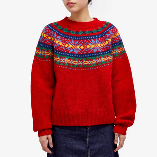 Levoire | Pull en tricot imprimé à col rond