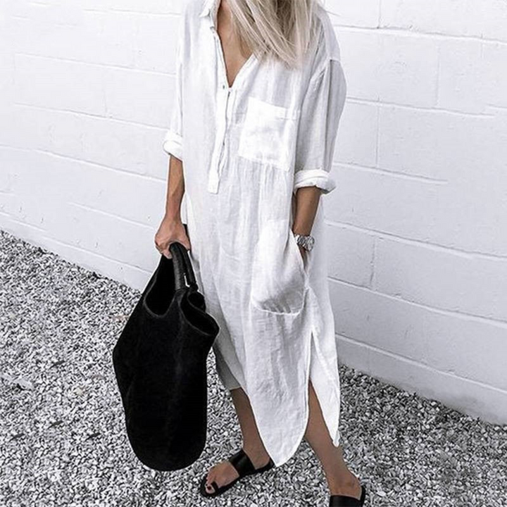 Levoire | Élégant Robe D'Été Longue blanc