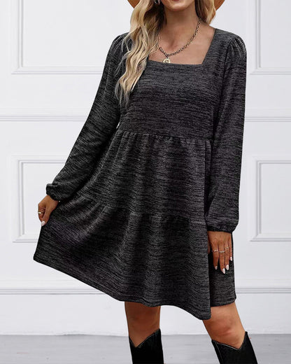 Levoire | Robe à manches longues avec encolure carrée