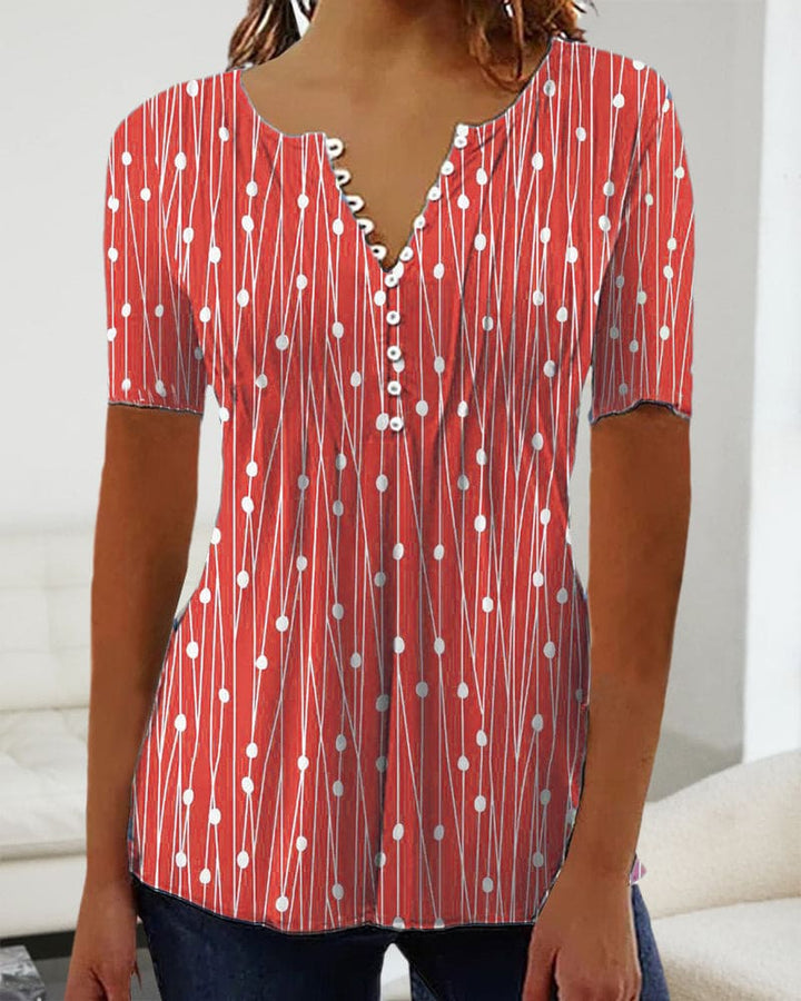 Levoire | Blouse À Pois Avec Décolleté En V