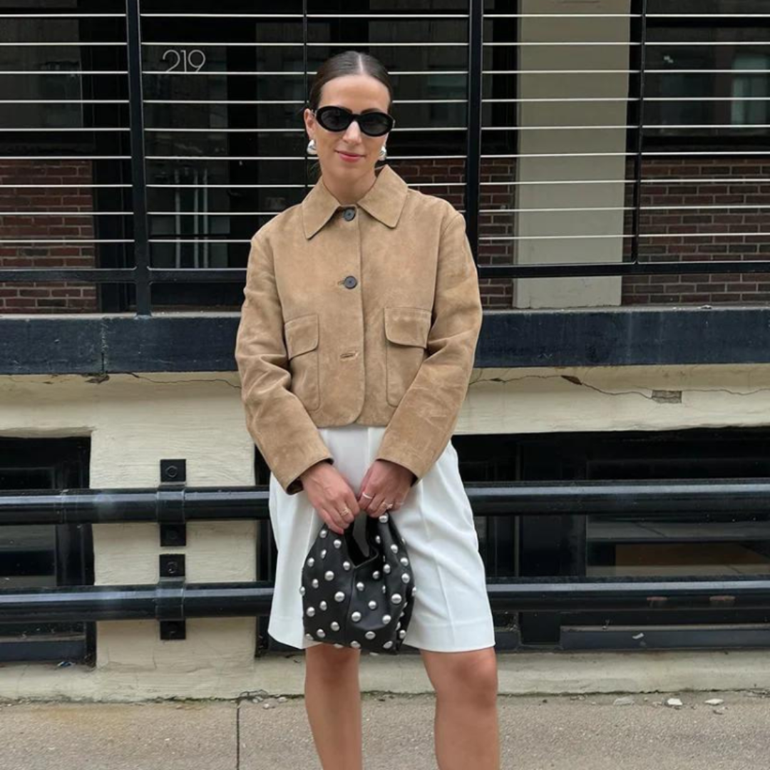Levoire | Beige Blouson En Cuir