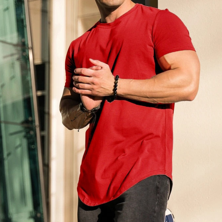 Levoire | T-shirt pour hommes Confortable Slim Fit T-shirt à manches courtes pour hommes Rot