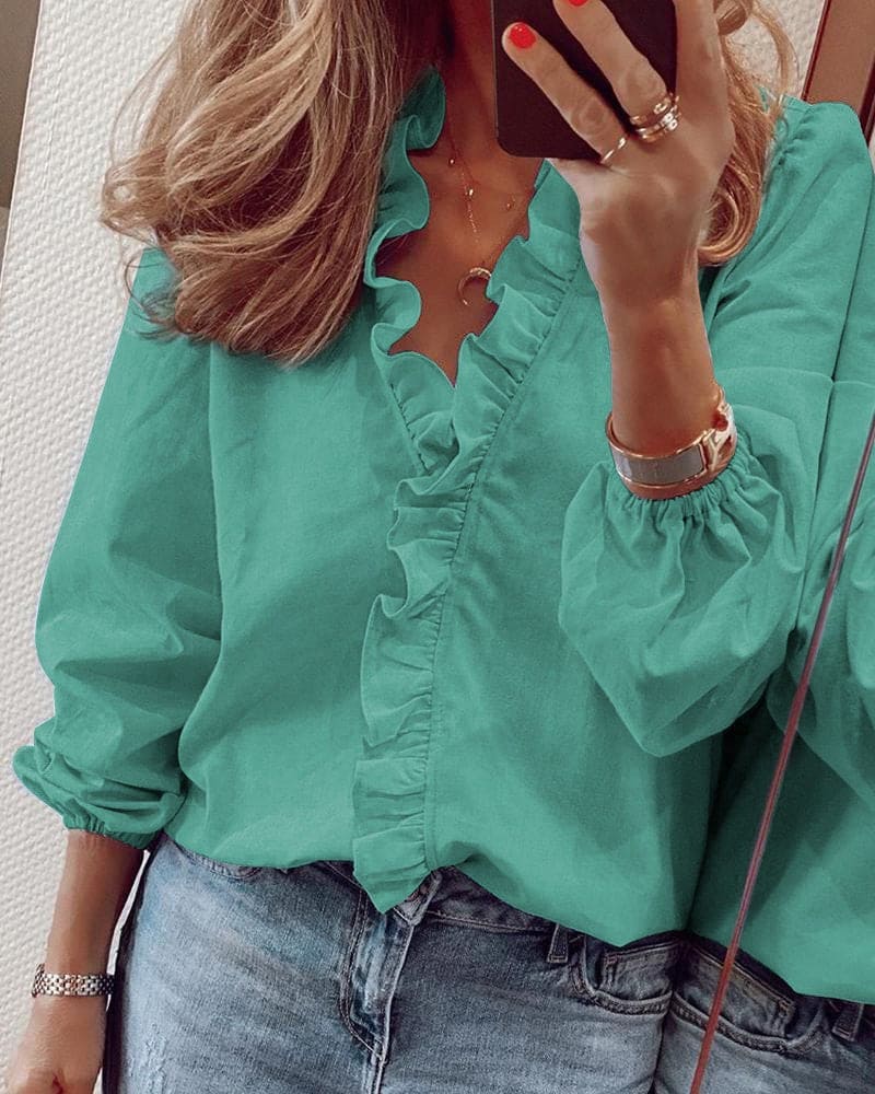 Levoire | Blouse Avec Volant Légumes