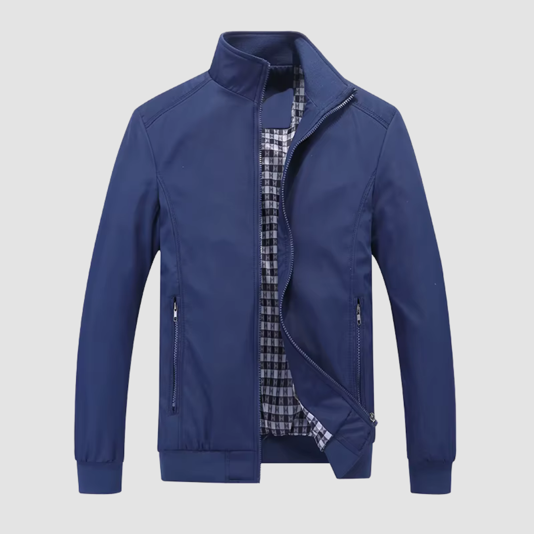 Levoire | Veste Bomber Avec Poches Pour Hommes Bleu marine