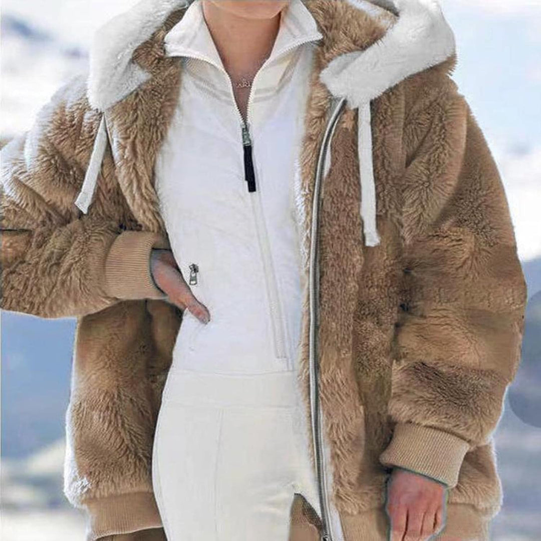 Levoire le plus confortable hiver en peluche à capuche Kaki