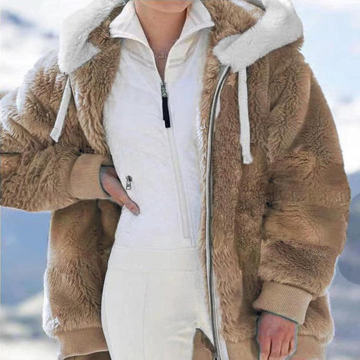 Levoire le plus confortable hiver en peluche à capuche Kaki