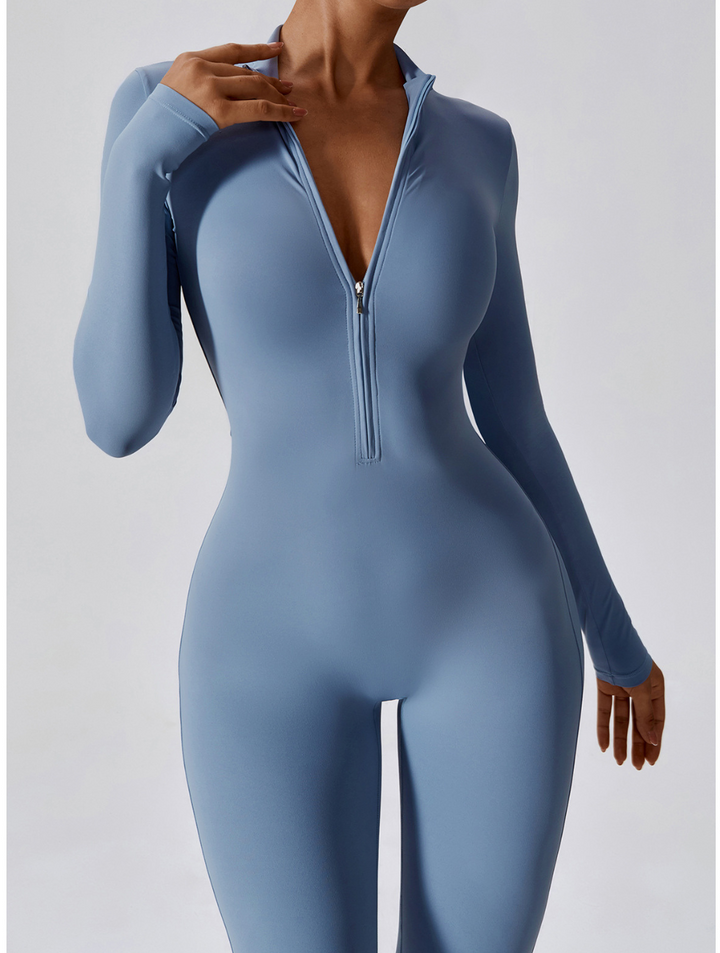 Levoire | Moulant Yoga Sweat À Capuche À Manches Longues Bleu clair