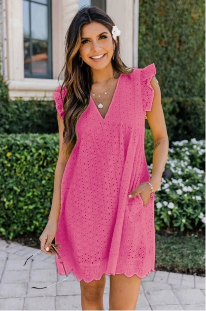 Levoire | Robe d'été pour femmes avec pantalon Robe femme confortable Rosa