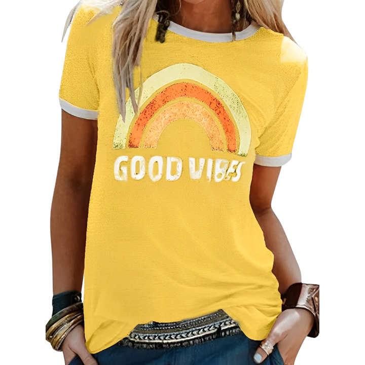 Levoire | Chemise Avec De Bonnes Vibrations Jaune