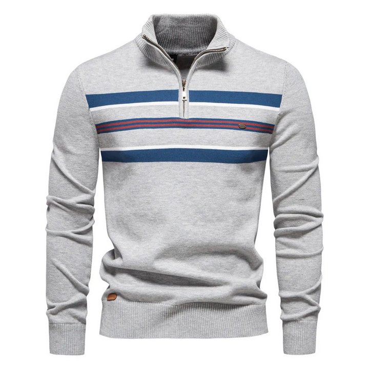 Levoire | Pull À Zip Pour Hommes Gris