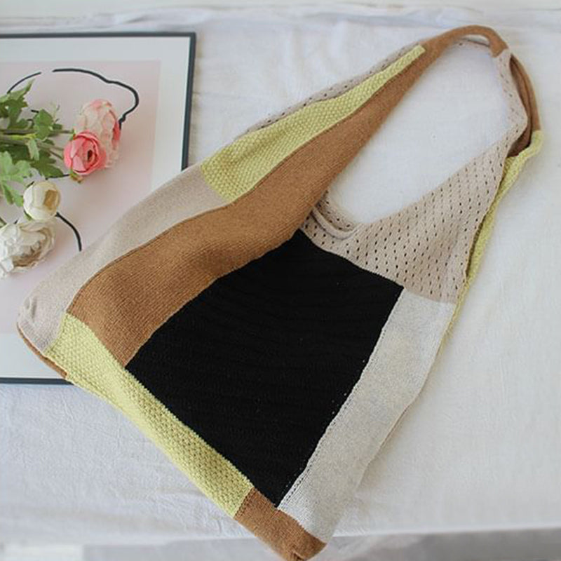 Levoire | Patchwork Tricot Sac Multicolore 4