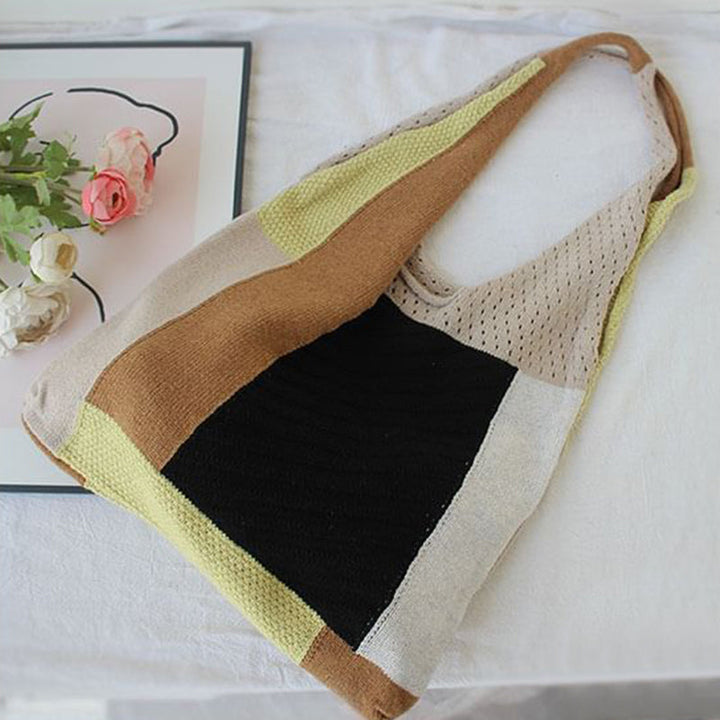 Levoire | Patchwork Tricot Sac Multicolore 4