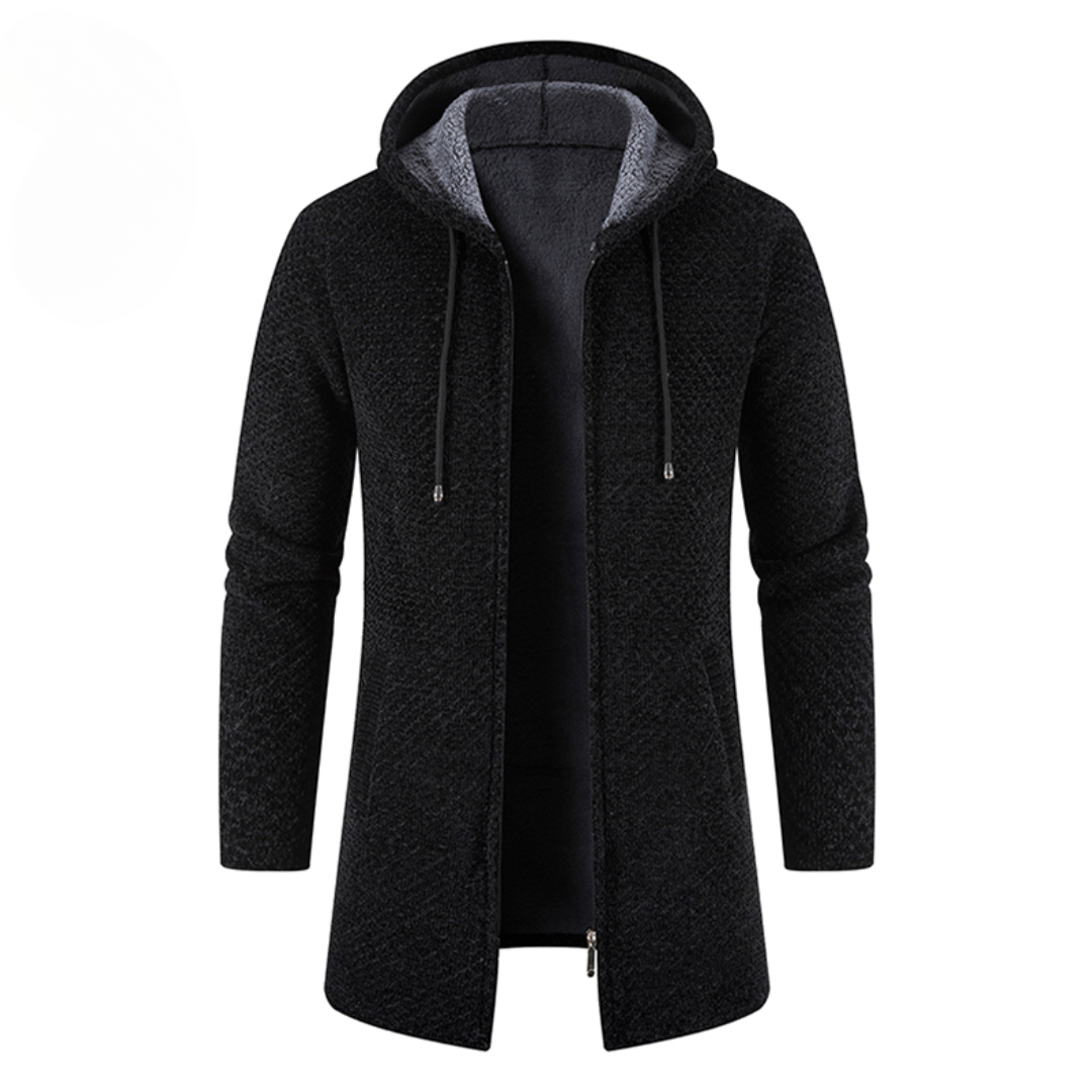 Levoire | Sweat À Capuche À Manches Longues Pull Tricoté Avec Poches Noir