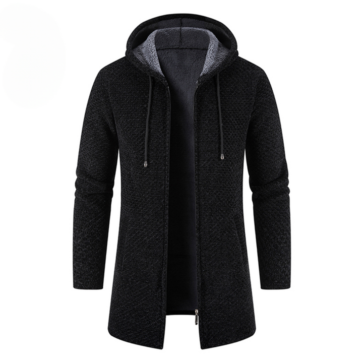 Levoire | Sweat À Capuche À Manches Longues Pull Tricoté Avec Poches Noir