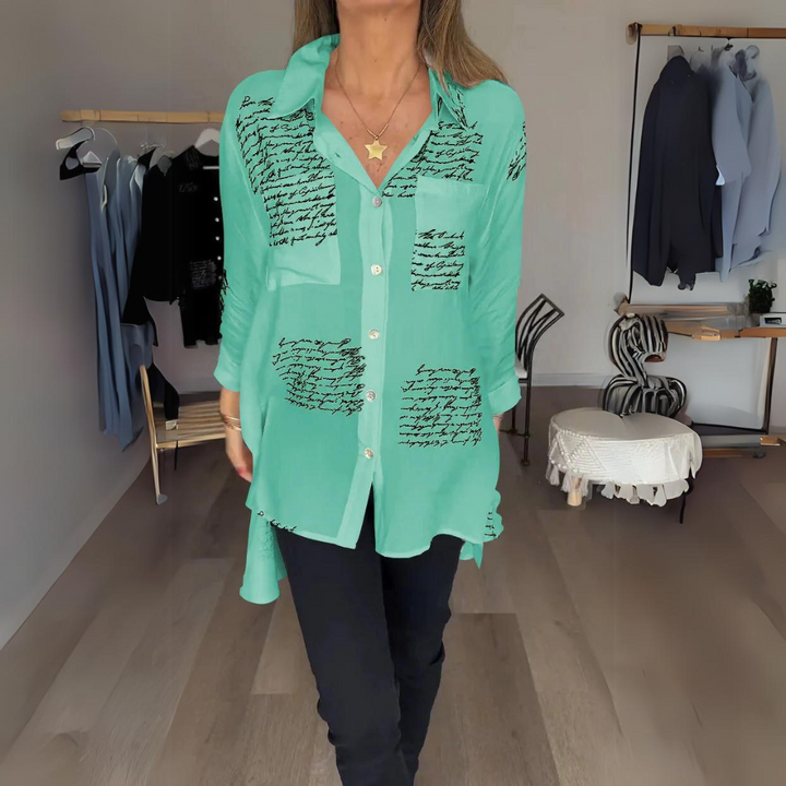 Levoire | Chemise Boutonnée Moderne Pour - Femmes - Manches Longues Vert