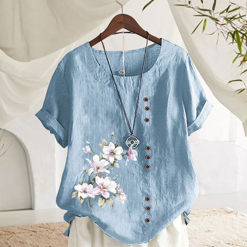 Levoire | Chemise en lin confortable en coton Bleu
