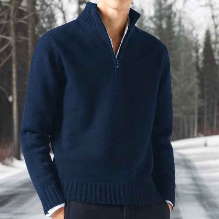 Levoire | Chaud Tricot Pull FR Hommes Marine bleu