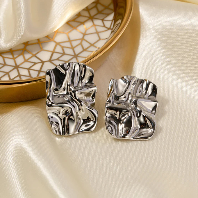 Levoire | Boucles D'Oreilles Structurées Aiguës Argent 1,2 cm