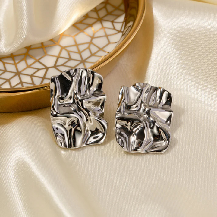Levoire | Boucles D'Oreilles Structurées Aiguës Argent 1,2 cm