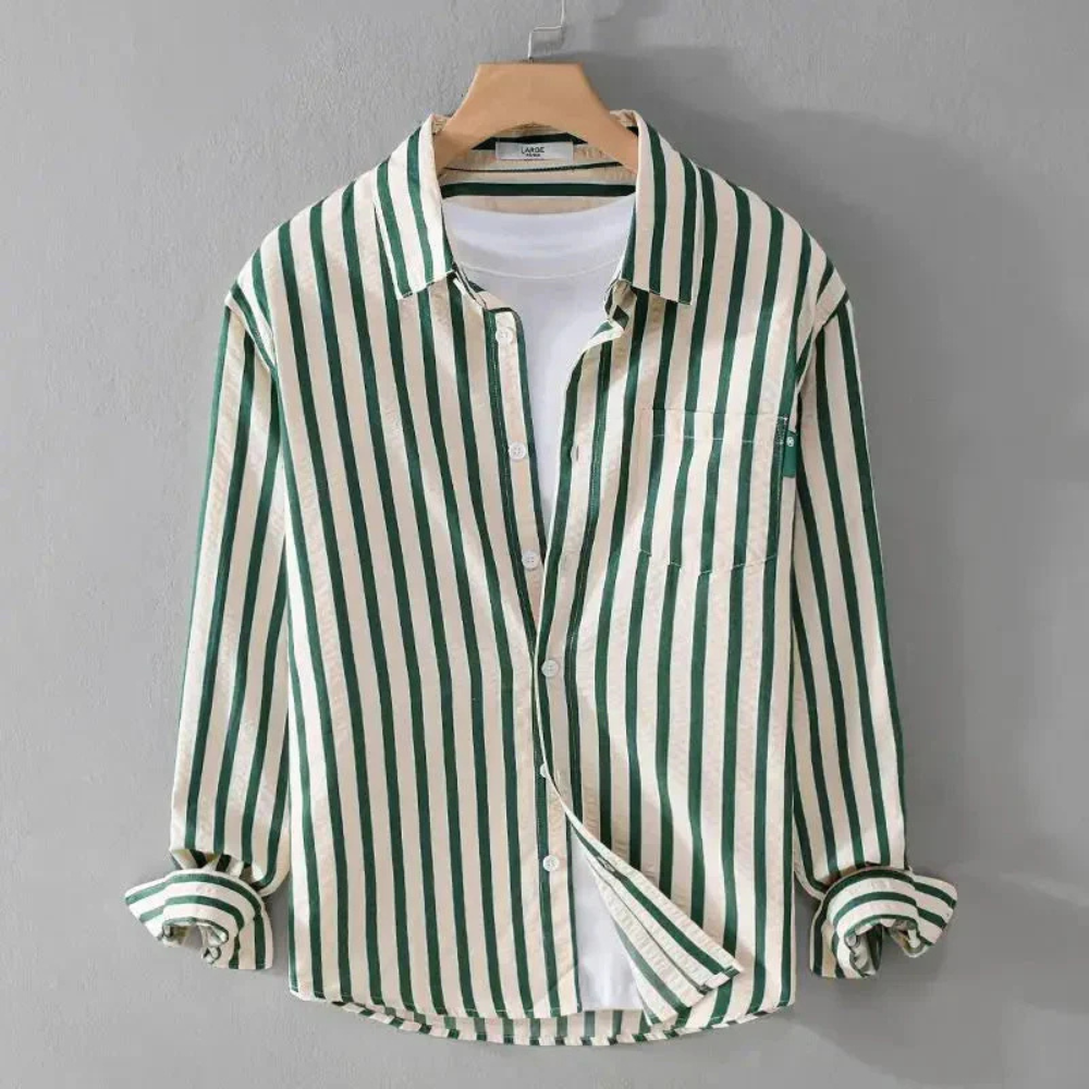 Levoire | Rayures Intemporelles Pour Un Look Moderne Pour Le Printemps Vert