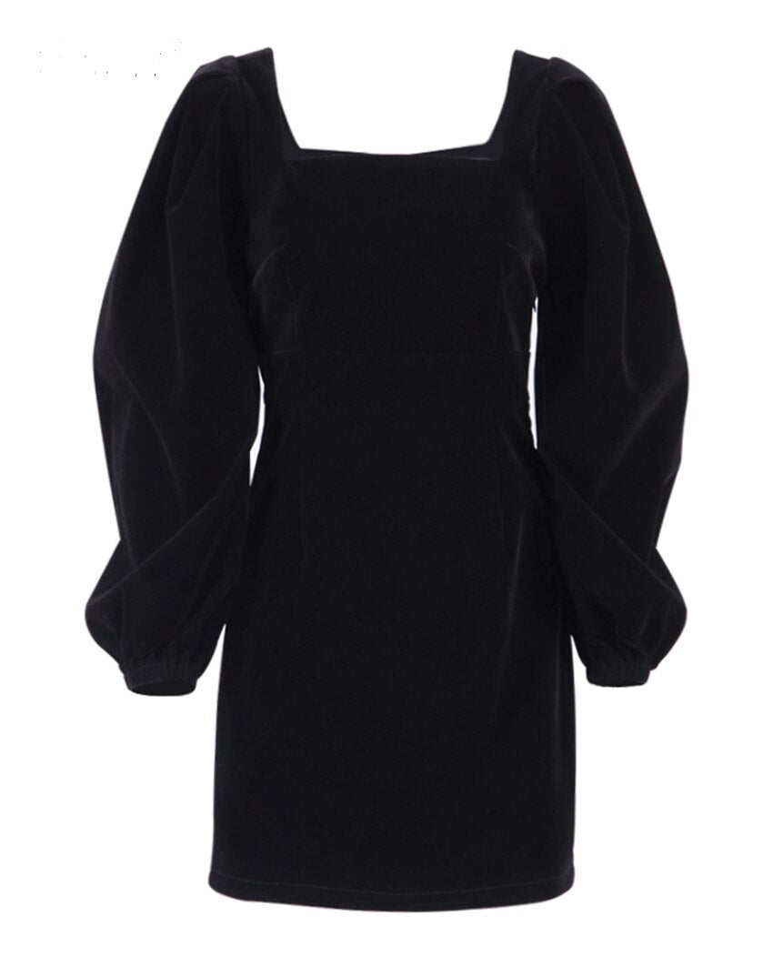 Levoire | Robe En Velours Noir Élégante Noir